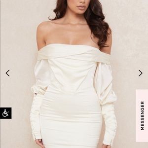 Santana Ivory Drape Corset Dress from House of CB